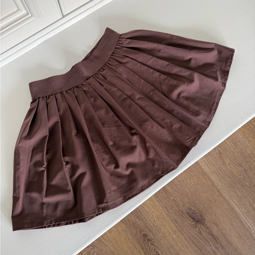 Cute Maroon Pleated Skirt